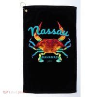 Nassau, Bahamas, Blue Crab Golf Towel thumb 0