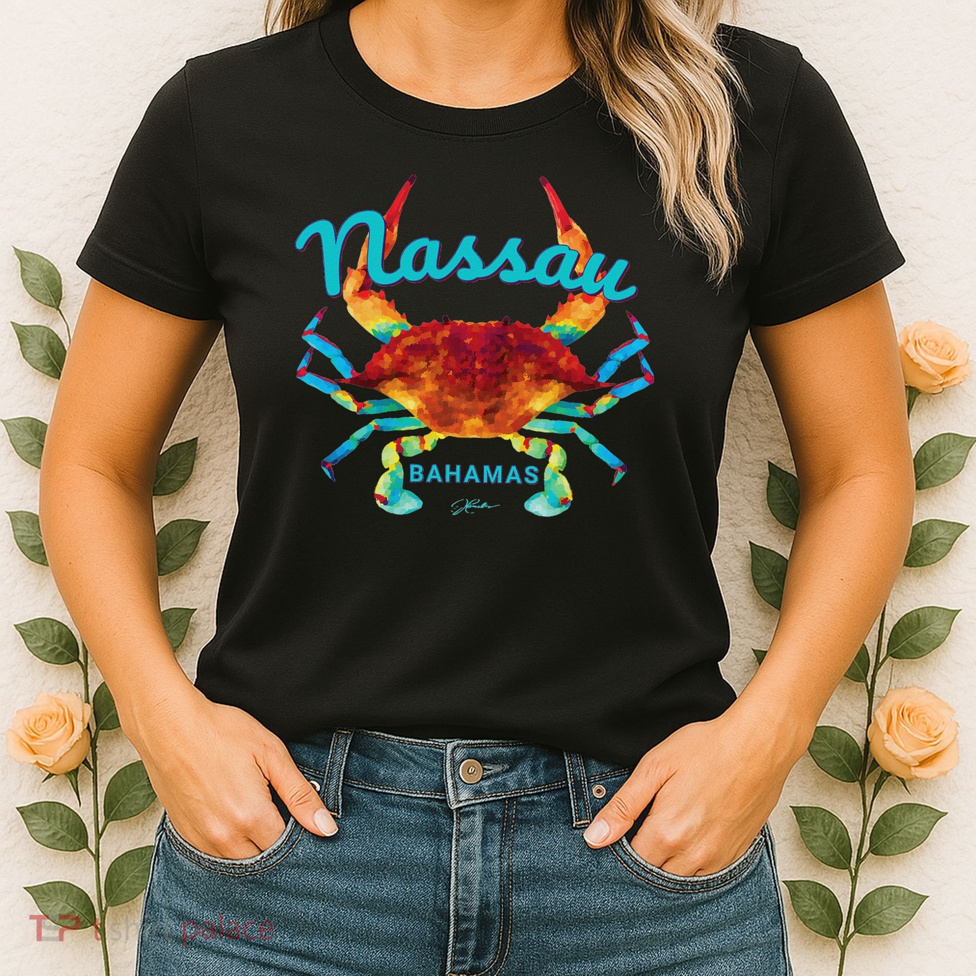 Nassau, Bahamas, Blue Crab Women's T-Shirt