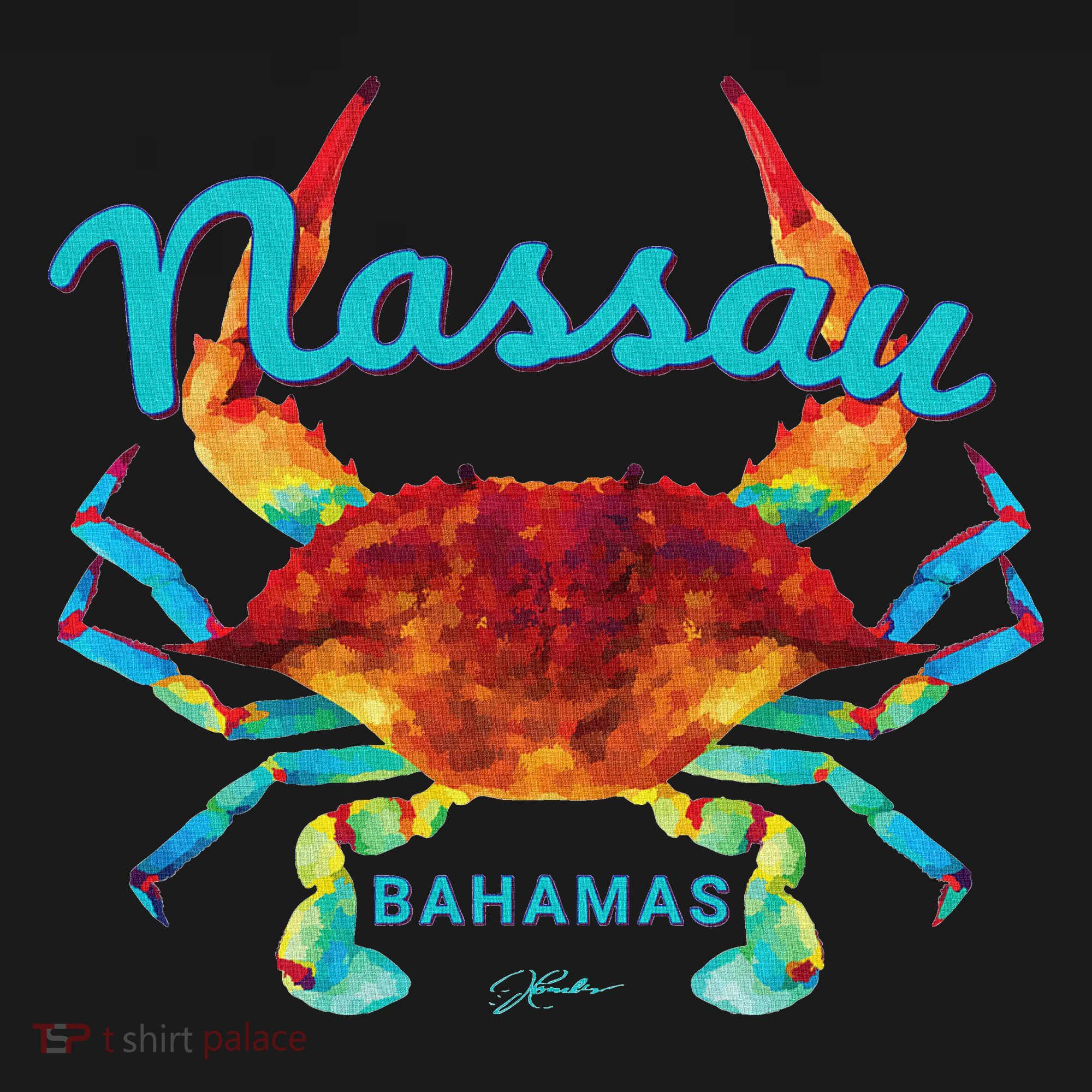 Nassau, Bahamas, Blue Crab Women's T-Shirt