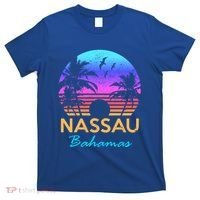 Nassau Bahamas Beach Trip Souvenir Sunset Vintage Graphic Gift T-Shirt thumb 0
