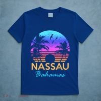 Nassau Bahamas Beach Trip Souvenir Sunset Vintage Graphic Gift T-Shirt thumb 5