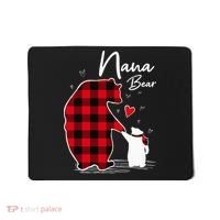 Nana Bear Christmas Pajama Woman Red Plaid Grandma Mousepad thumb 0