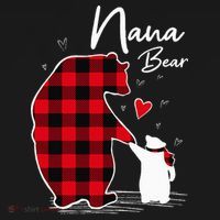 Nana Bear Christmas Pajama Woman Red Plaid Grandma Women's Tank Top thumb 5