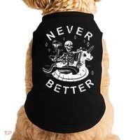 Never Better Chilling Skeleton Unicorn Swimming Float Doggie Tank thumb 0