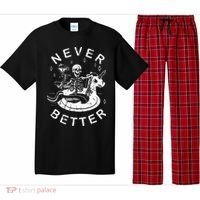 Never Better Chilling Skeleton Unicorn Swimming Float Pajama Set thumb 0
