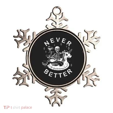 Never Better Chilling Skeleton Unicorn Swimming Float Ornament