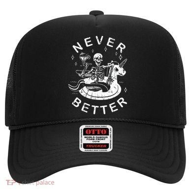 Never Better Chilling Skeleton Unicorn Swimming Float Hat