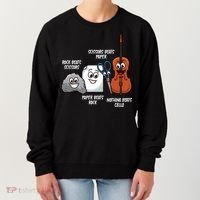 Nothing Beats Cello Rock Paper Scissors Gift For Cellist Gift Women's Sweatshirt thumb 0