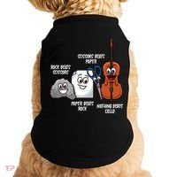 Nothing Beats Cello Rock Paper Scissors Gift For Cellist Gift Doggie Tank thumb 0