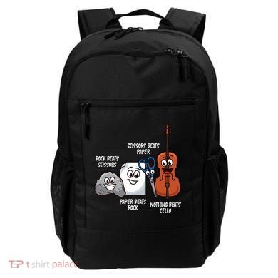 Nothing Beats Cello Rock Paper Scissors Gift For Cellist Gift Backpack
