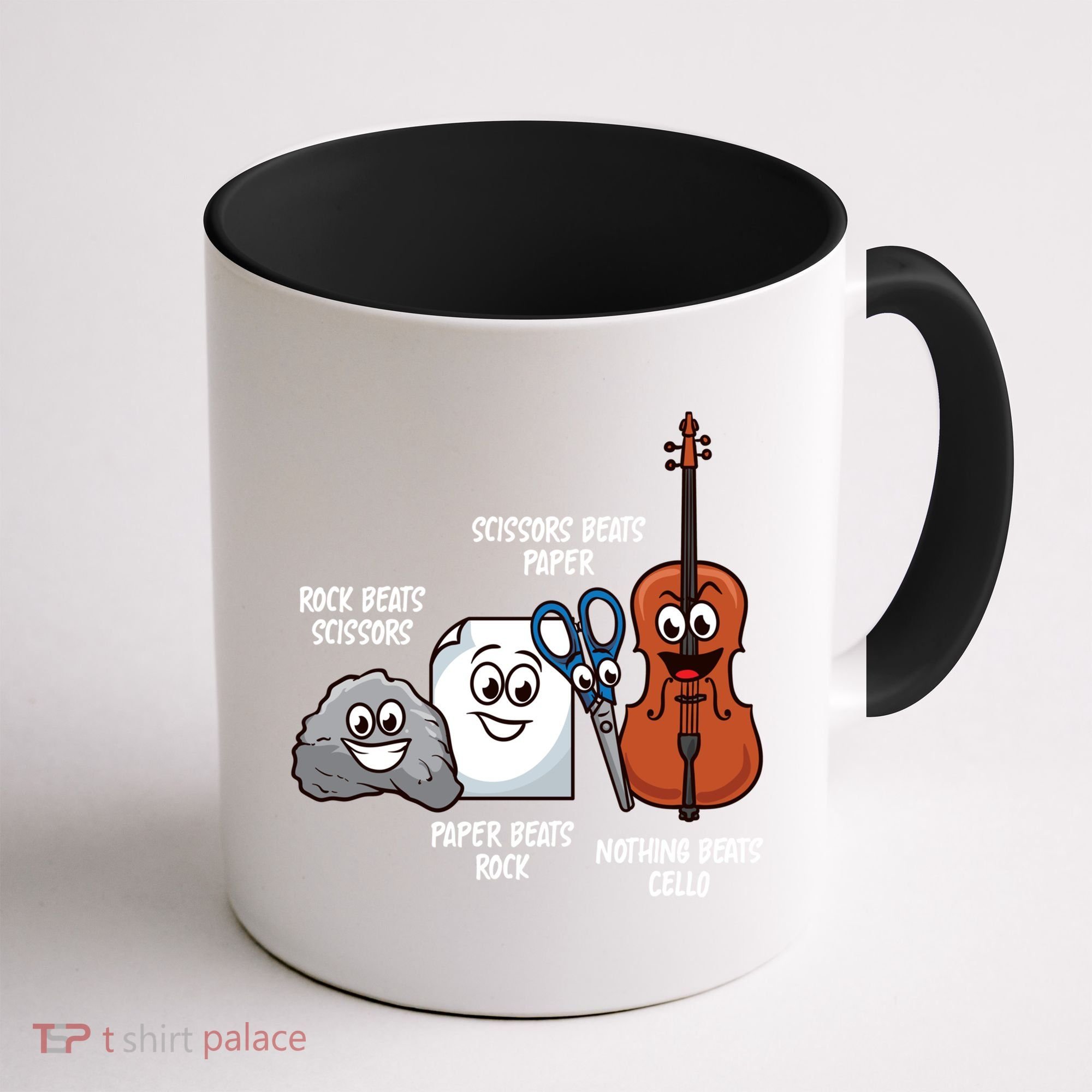 Nothing Beats Cello Rock Paper Scissors Gift For Cellist Gift Coffee Mug