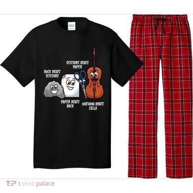 Nothing Beats Cello Rock Paper Scissors Gift For Cellist Gift Pajama Set