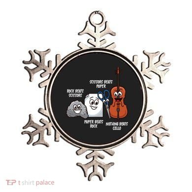 Nothing Beats Cello Rock Paper Scissors Gift For Cellist Gift Ornament