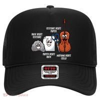 Nothing Beats Cello Rock Paper Scissors Gift For Cellist Gift Hat thumb 0