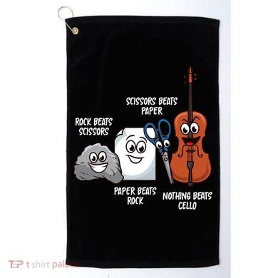 Nothing Beats Cello Rock Paper Scissors Gift For Cellist Gift Golf Towel
