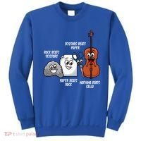 Nothing Beats Cello Rock Paper Scissors Gift For Cellist Gift Sweatshirt thumb 0