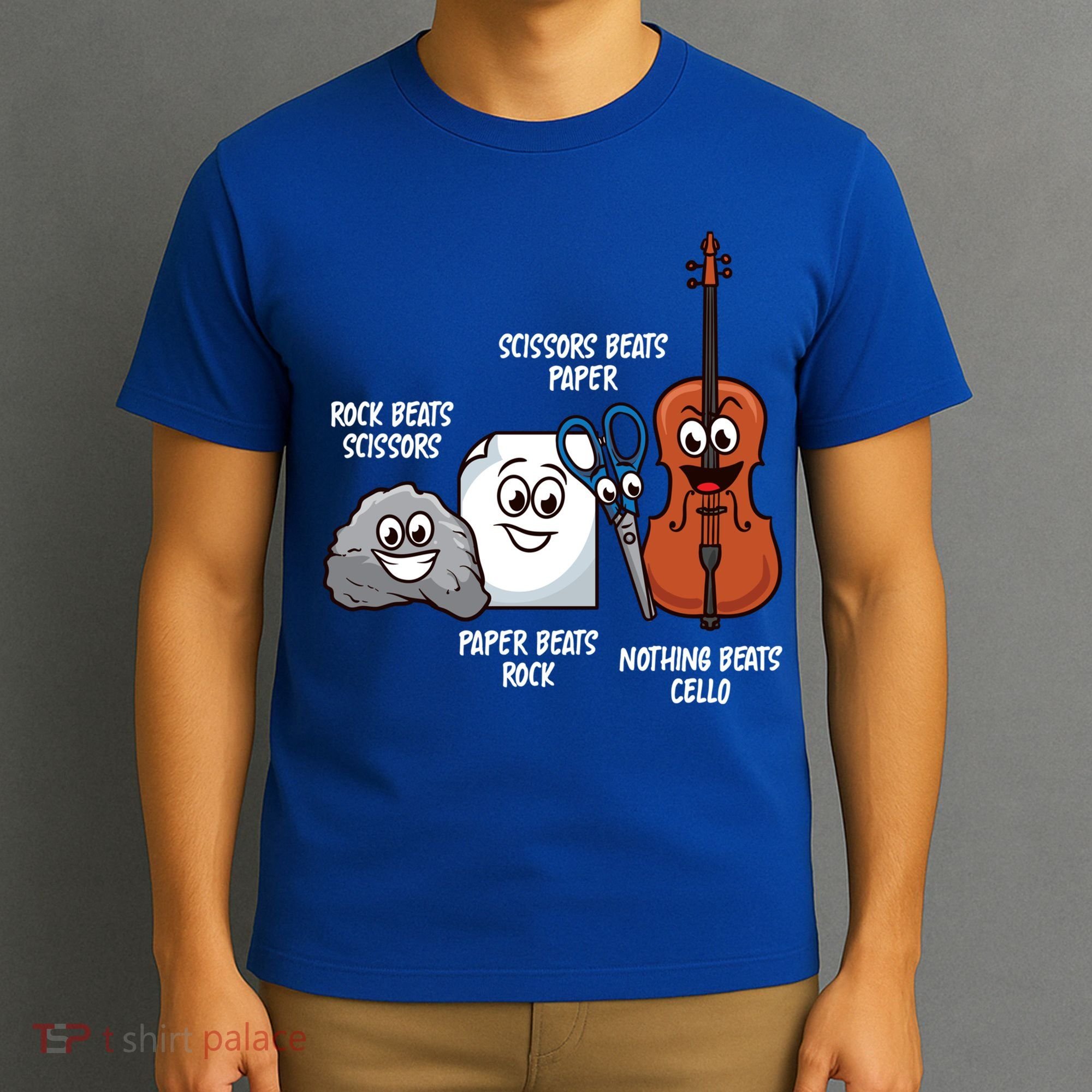 Nothing Beats Cello Rock Paper Scissors Gift For Cellist Gift T-Shirt