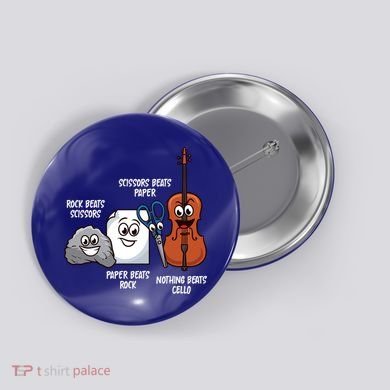 Nothing Beats Cello Rock Paper Scissors Gift For Cellist Gift Button