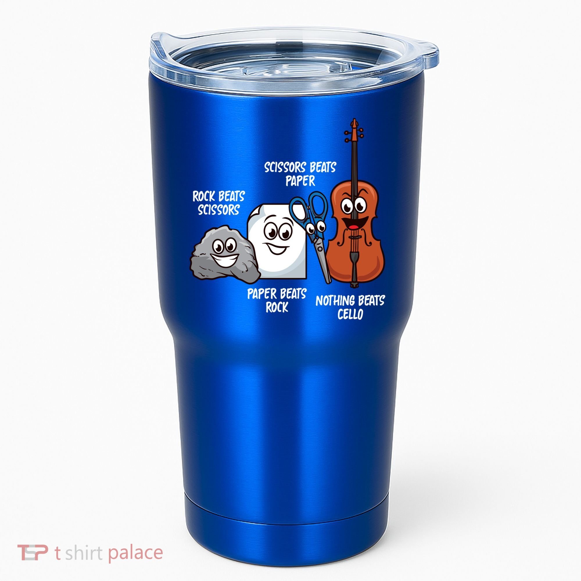 Nothing Beats Cello Rock Paper Scissors Gift For Cellist Gift Tumbler