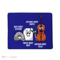 Nothing Beats Cello Rock Paper Scissors Gift For Cellist Gift Mousepad thumb 0
