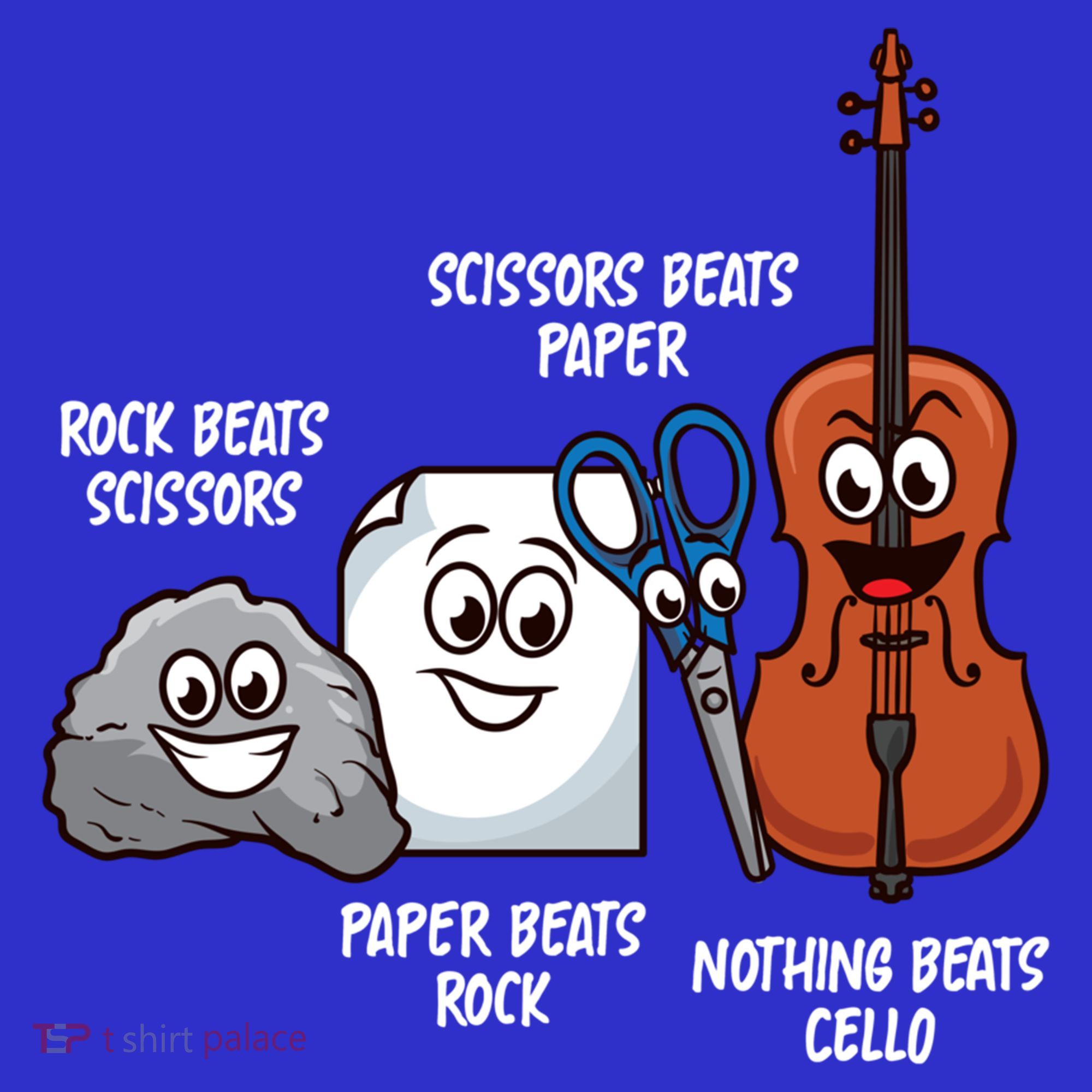 Nothing Beats Cello Rock Paper Scissors Gift For Cellist Gift Women's Tank Top