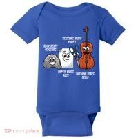 Nothing Beats Cello Rock Paper Scissors Gift For Cellist Gift Baby Bodysuit thumb 0