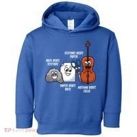 Nothing Beats Cello Rock Paper Scissors Gift For Cellist Gift Toddler Hoodie thumb 0