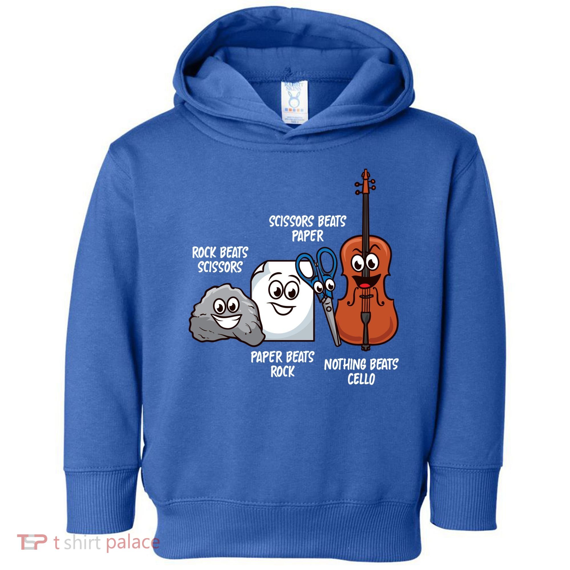 Nothing Beats Cello Rock Paper Scissors Gift For Cellist Gift Toddler Hoodie