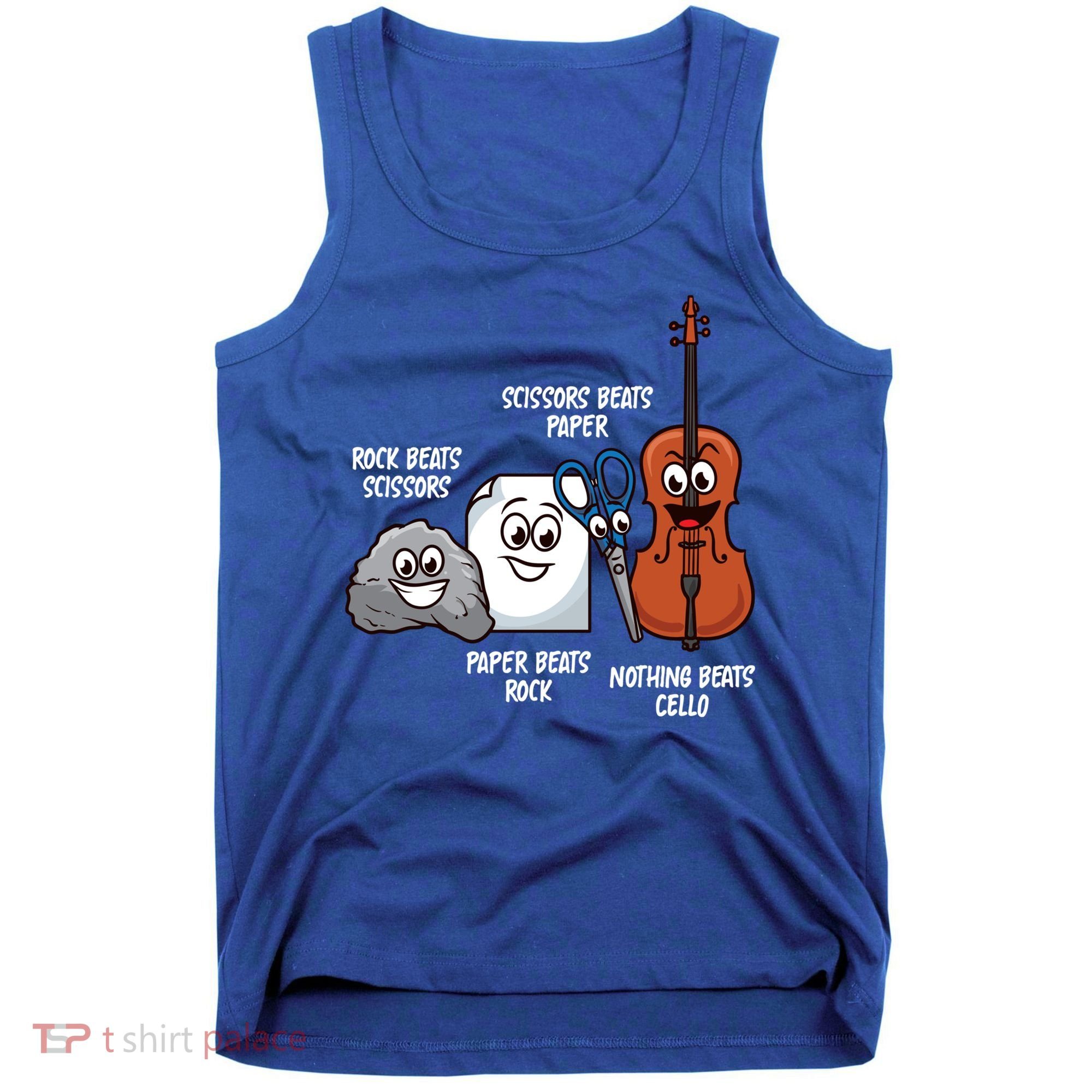 Nothing Beats Cello Rock Paper Scissors Gift For Cellist Gift Tank Top