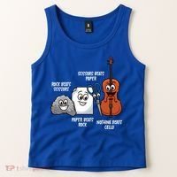 Nothing Beats Cello Rock Paper Scissors Gift For Cellist Gift Tank Top thumb 2