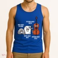 Nothing Beats Cello Rock Paper Scissors Gift For Cellist Gift Tank Top thumb 3