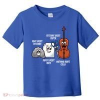 Nothing Beats Cello Rock Paper Scissors Gift For Cellist Gift Toddler T-Shirt thumb 0