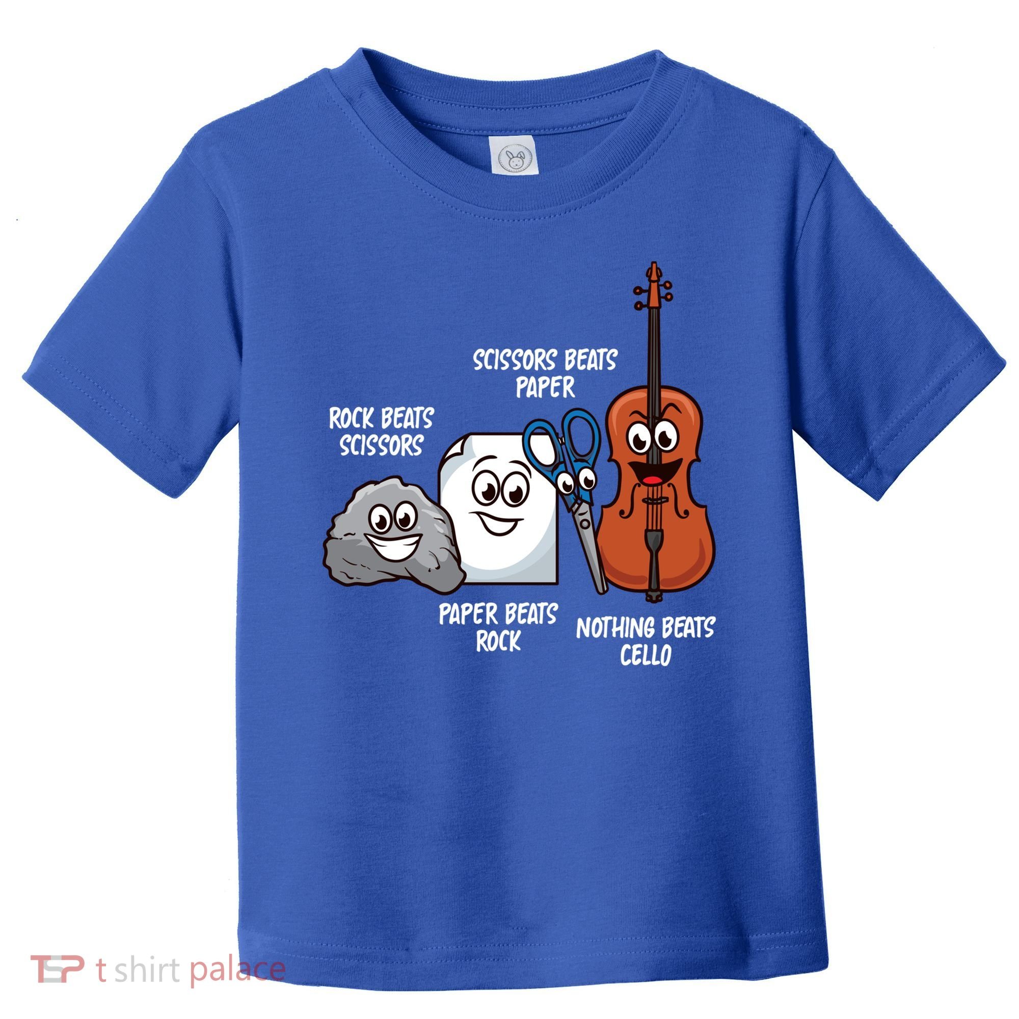 Nothing Beats Cello Rock Paper Scissors Gift For Cellist Gift Toddler T-Shirt