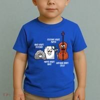 Nothing Beats Cello Rock Paper Scissors Gift For Cellist Gift Toddler T-Shirt thumb 2