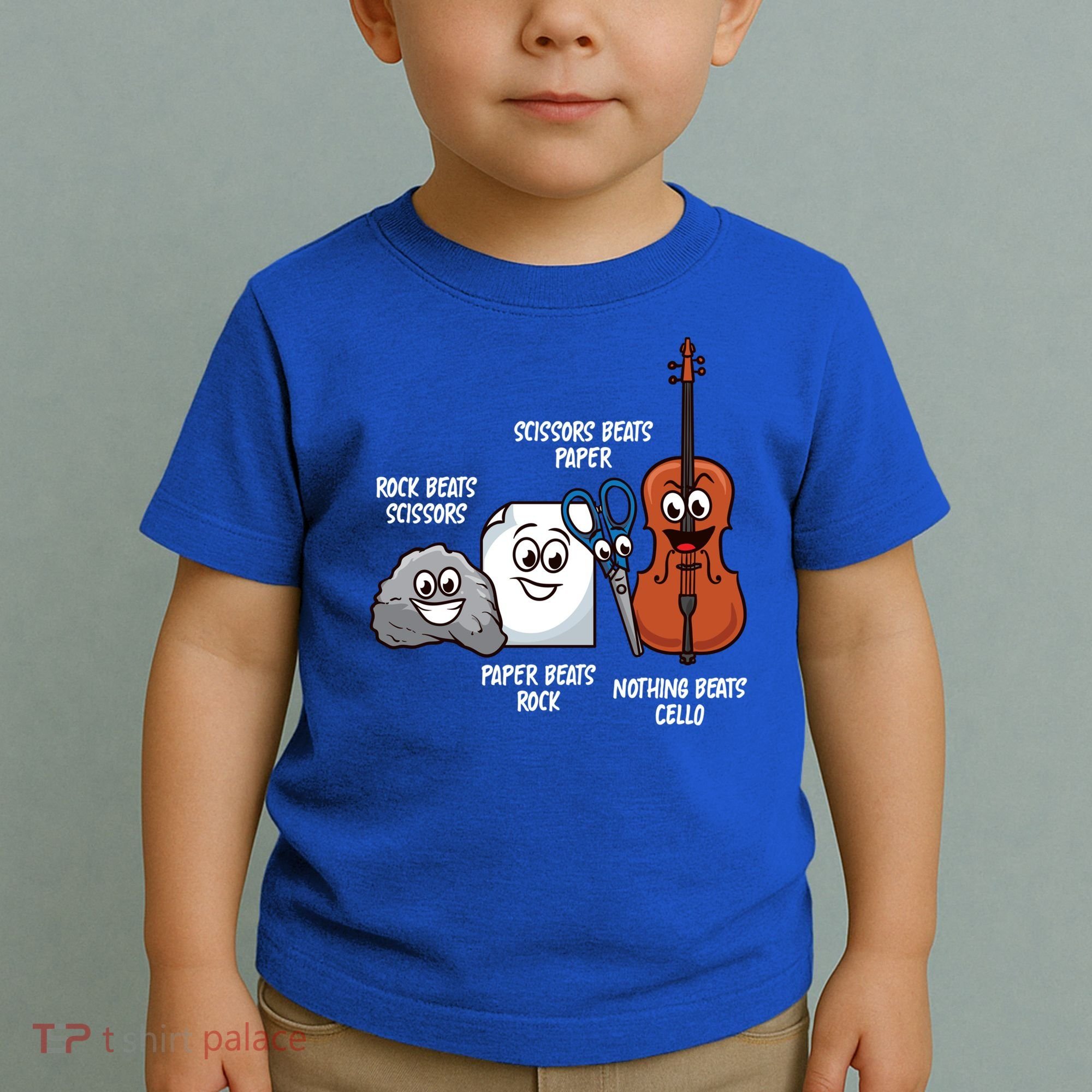 Nothing Beats Cello Rock Paper Scissors Gift For Cellist Gift Toddler T-Shirt