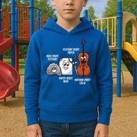 Nothing Beats Cello Rock Paper Scissors Gift For Cellist Gift Kids Hoodie thumb 2