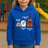 Nothing Beats Cello Rock Paper Scissors Gift For Cellist Gift Kids Hoodie thumb 3
