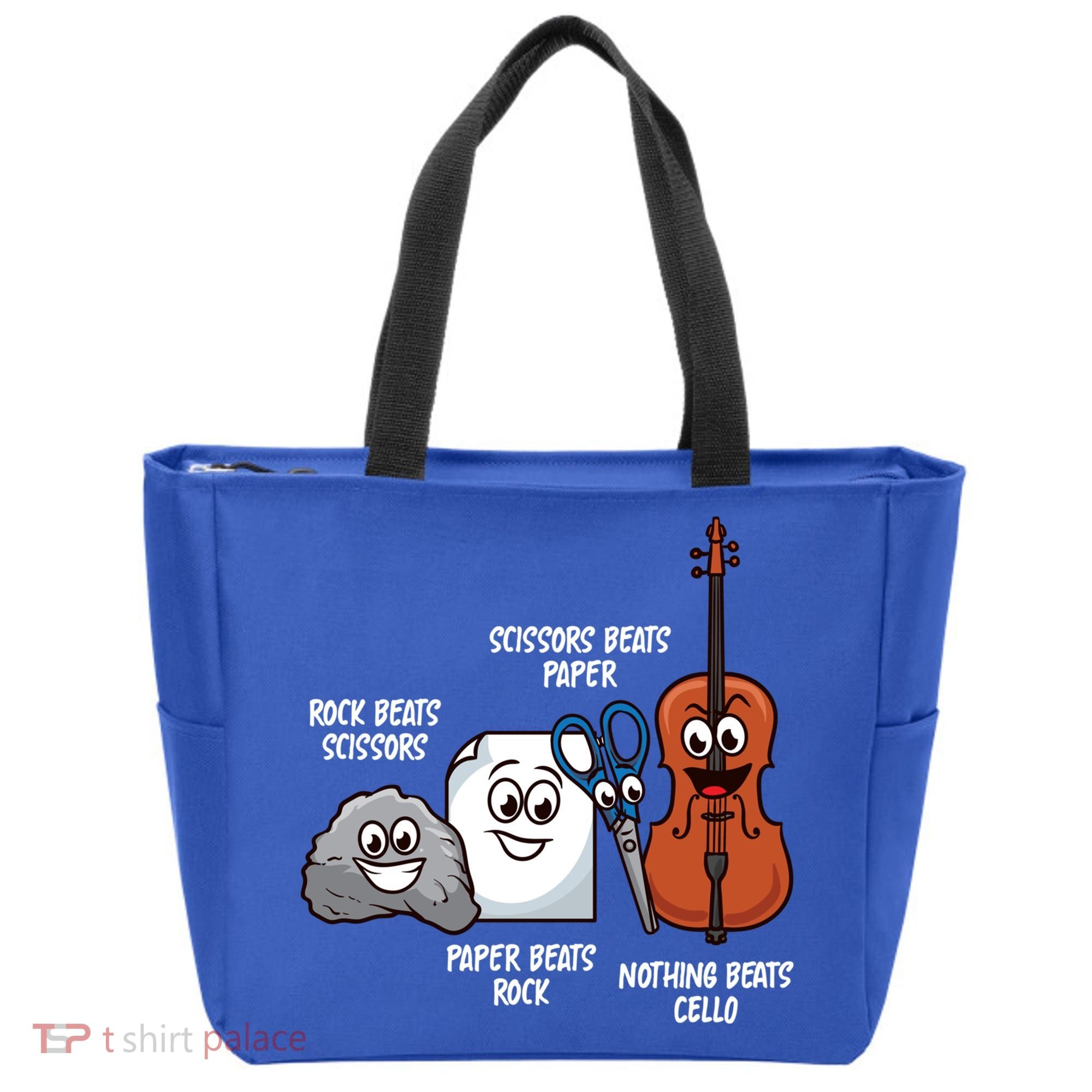 Nothing Beats Cello Rock Paper Scissors Gift For Cellist Gift Tote Bag