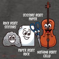 Nothing Beats Cello Rock Paper Scissors Gift For Cellist Gift Vector Backpack thumb 2
