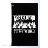 North Bend Come For The Mountains Stay For The Zebras Golf Towel thumb 0