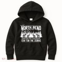 North Bend Come For The Mountains Stay For The Zebras Kids Hoodie thumb 0