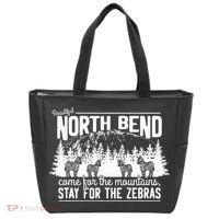 North Bend Come For The Mountains Stay For The Zebras Tote Bag thumb 0