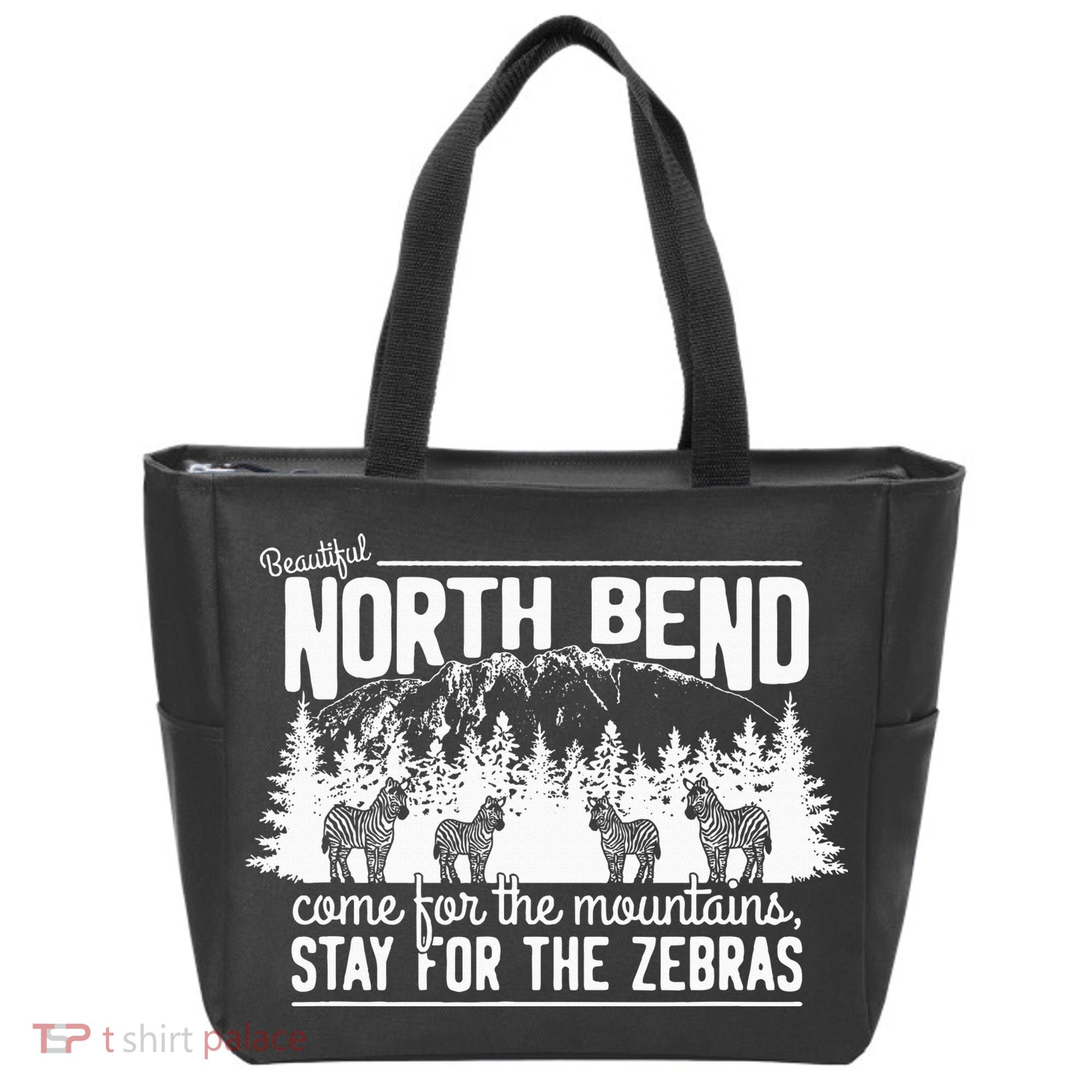 North Bend Come For The Mountains Stay For The Zebras Tote Bag