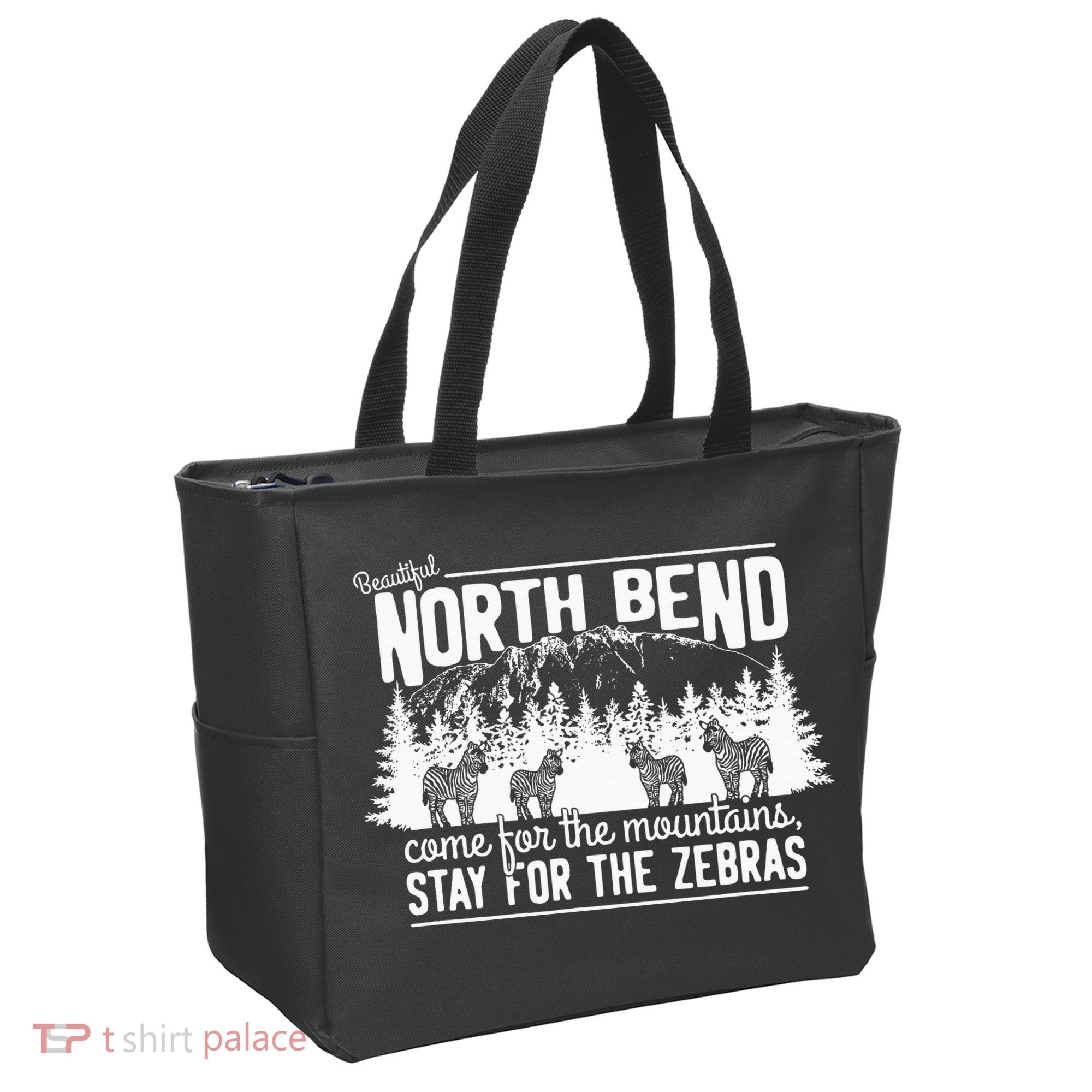 North Bend Come For The Mountains Stay For The Zebras Tote Bag