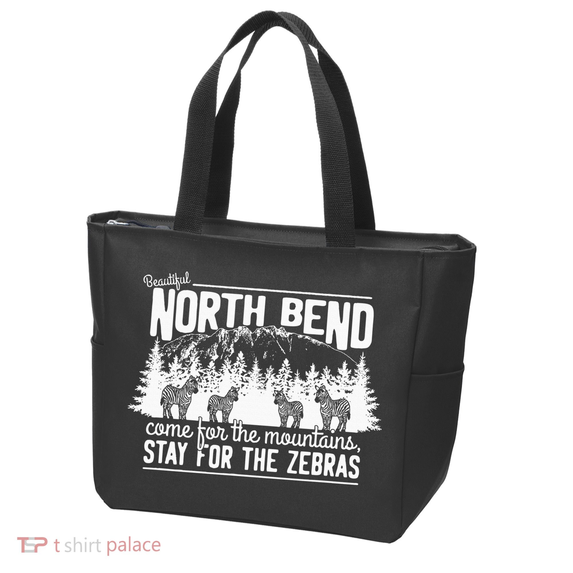 North Bend Come For The Mountains Stay For The Zebras Tote Bag