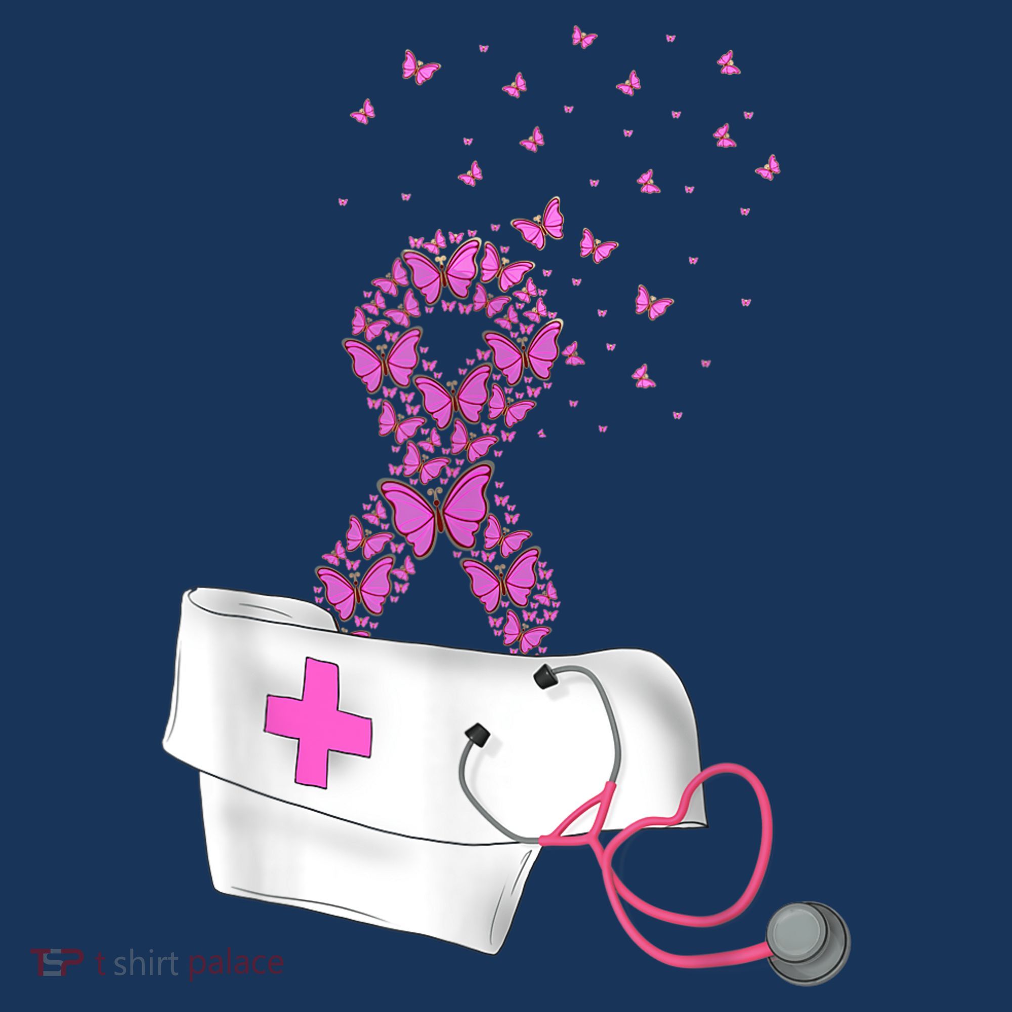 Nurse Breast Cancer Awareness Pink Ribbon Stethoscope Gifts Women's Hoodie