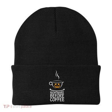 Nightmare Before Coffee Halloween Gift Beanie