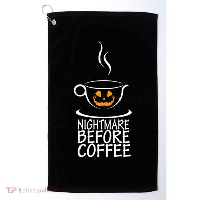 Nightmare Before Coffee Halloween Gift Golf Towel