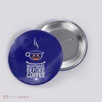 Nightmare Before Coffee Halloween Gift Button thumb 0