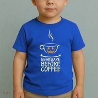 Nightmare Before Coffee Halloween Gift Toddler T-Shirt thumb 2